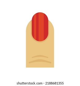 Nail salon polish icon. Flat illustration of nail salon polish vector icon isolated on white background