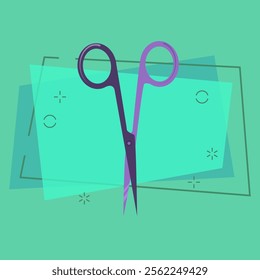 Nail scissors flat illustration. Manicure, pedicure, cutting tool. Nail salon concept. Vector illustration can be used for topics like beauty salon, hand care, manicurist