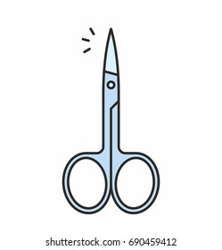 Nail scissors icon
