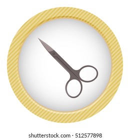 Nail scissors icon. Illustration in cartoon style