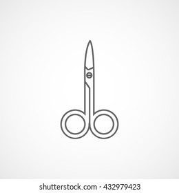 Nail Scissors Icon On White Background