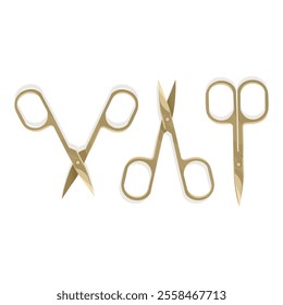 Nail scissors illustration Beauty tools. Vector illustration