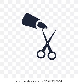Nail scissors transparent icon. Nail scissors symbol design from Hygiene collection. Simple element vector illustration on transparent background.