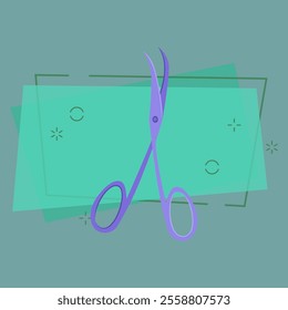 Nail scissors vector illustration. Manicure set, cuticle scissors, pedicure. Scissors concept. Vector illustration can be used for topics like beauty salon, care, hygiene