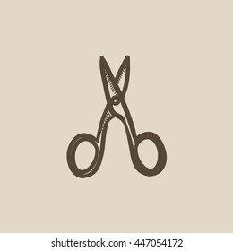 Nagelschere, Vektorgrafik-Symbol einzeln auf Hintergrund. Handgezeichnete Nagelschere Ikone. Nagel-Schere-Skizze-Symbol für Infografik, Website oder App.