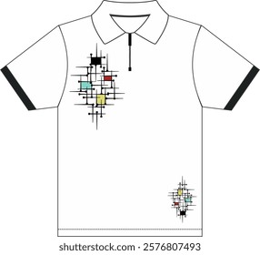 nail screw splash paint polo t-shirt textile