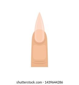 Nail with a sharp edge. Vector illustration on white background.