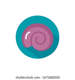 nail shell sea animal block style icon vector illustration design
