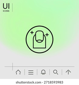 Nail with Shining – Line Icon.