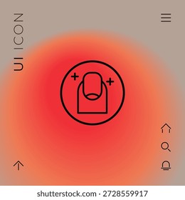 Clavo con brillo – Icono de línea.