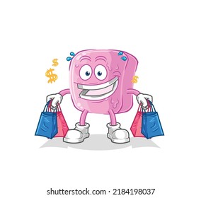 the nail shoping mascot. cartoon vector
