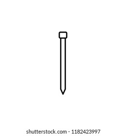 nail with smaller head concept line icon. Simple element illustration. nail concept outline symbol design from construction tool set. Can be used for web and mobile UI/UX