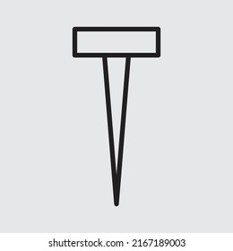 nail spikes vector for website symbol icon presentation
