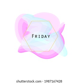 Nail sticker, calendar bookmark, notebook bookmark. Friday