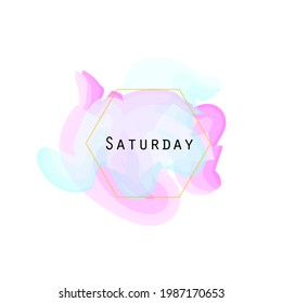 Nail sticker, calendar bookmark, notebook bookmark. Saturday