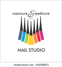 Nail studio. Design template for logo