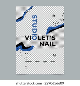 Nail Studio Flyer Template. A clean, modern, and high-quality design of Flyer vector design. Editable and customize template flyer