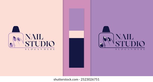 Nail Studio Logo Collection, beautiful nail salon