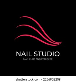 Nail studio logo, Nail studio logo design template
Nail Art studio logo design template, Nail logo design concept for beauty with creative element style.Beauty salon.Nails art salon vector.
