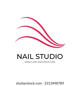 Nail studio logo,Vector logo design template for manicure and nail salon.Nail logo design concept for beauty with creative element style,beauty salon logo,beauty and fashion.nail art.nails