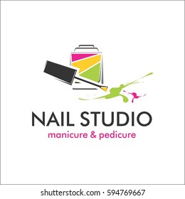 Nail studio template for logo