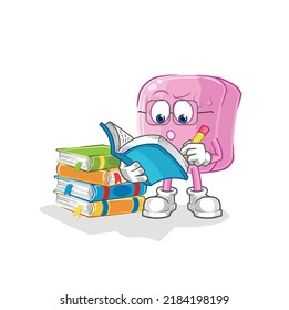 the nail studying mascot. cartoon vector