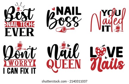 Nail Tech SVG Design Bundle