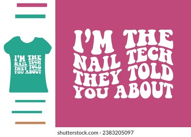 Nail technician t shirt design