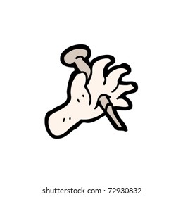 caricatura de uñas a mano