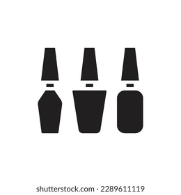 Ilustración de vectores de iconos rellenados con tinta de cola 