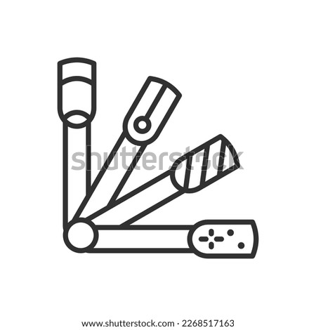 nail tips, linear icon. Line with editable stroke