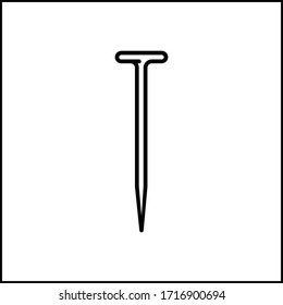 Nail tool black icon vector illustration,constraction tool