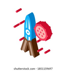 nail tool with infection icon vector. isometric nail tool with infection sign. color isolated symbol illustration