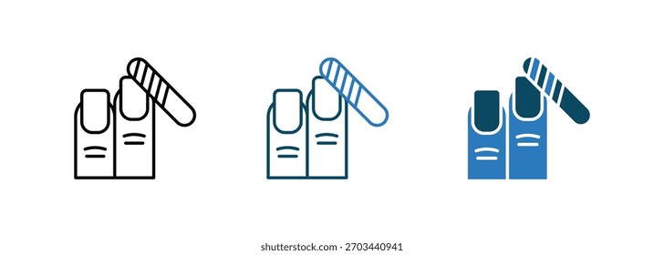 Nail Treatment Symbol Linie Vektor
