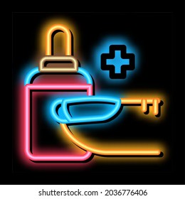 nail treatment liquid neon light sign vector. Glowing bright icon nail treatment liquid sign. transparent symbol illustration