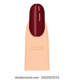 Nail trendy studio icon cartoon vector. Oval treatment. Styling shape acrylic