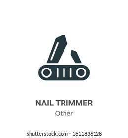 Nail trimmer glyph icon vector on white background. Flat vector nail trimmer icon symbol sign from modern other collection for mobile concept and web apps design.