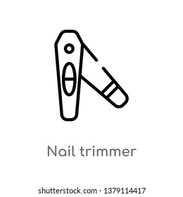 nail trimmer vector line icon. Simple element illustration. nail trimmer outline icon from other concept. Can be used for web and mobile