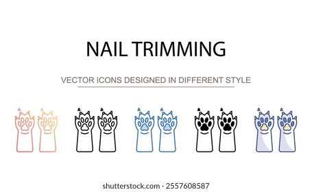 Nail Trimming icon design with white background stock illustration