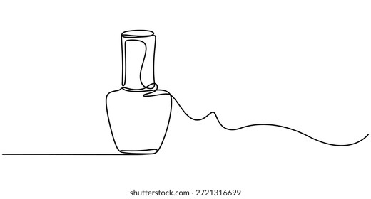Esmalte de uñas una línea de dibujo sobre fondo aislado blanco para la tienda, cosméticos decorativos para la manicura y la pedicura - esmalte de uñas, esmalte de uñas una línea de dibujo sobre fondo aislado blanco para la tienda