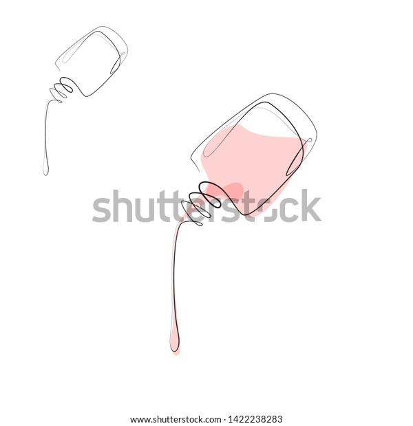 Nail Varnish One Line Drawing On Stock Vector (Royalty Free) 1422238283