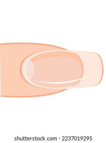 Nail in vector finger hand
