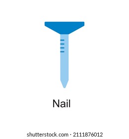 Nail vector Flat Icon Design illustration. Home Improvements Symbol on White background EPS 10 File