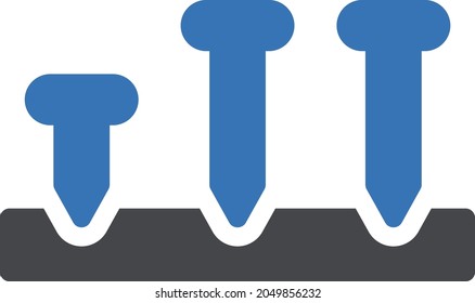 nail vector glyph color icon