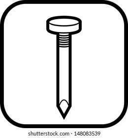 Nail vector icon 