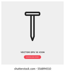 Nail vector icon 