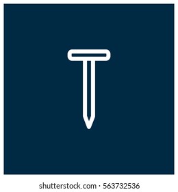Nail vector icon 