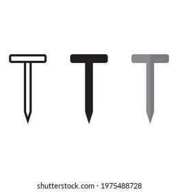 Nail vector icon for apps and web sites