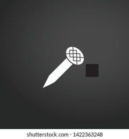 Nail vector icon. Nail concept stroke symbol design. Thin graphic elements vector illustration, outline pattern for your web site design, logo, UI. EPS 10.