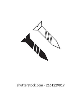 nail vector icon illustration simple design